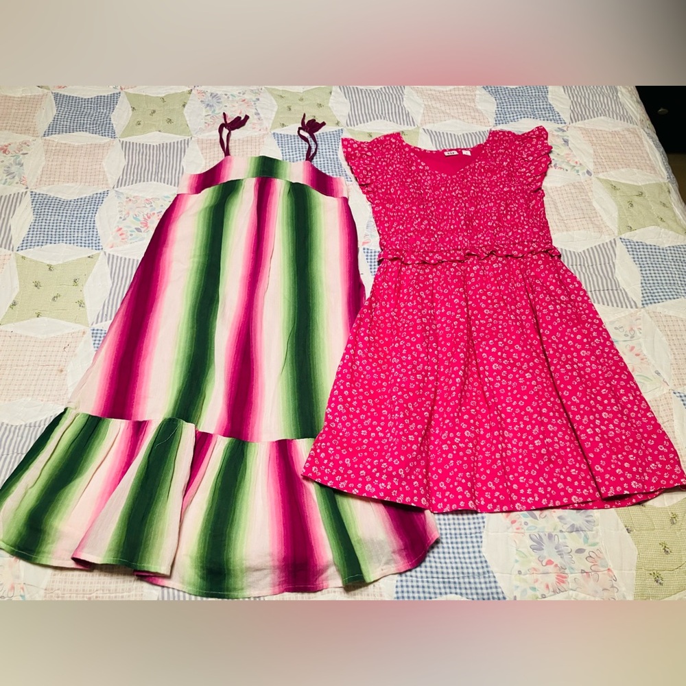 Cute Lot Of 2 Girls Summer Dresses Size 6 Medium Gap Kids Janie & Jack